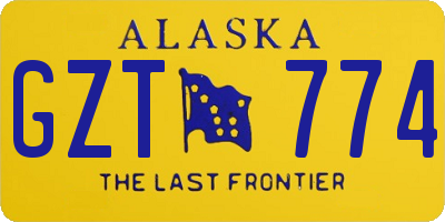 AK license plate GZT774