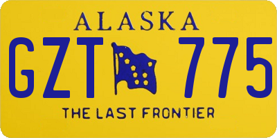 AK license plate GZT775