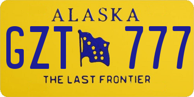 AK license plate GZT777