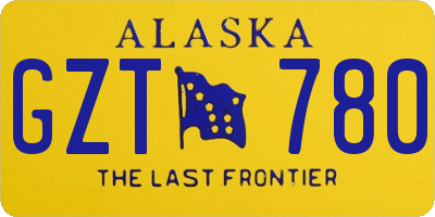 AK license plate GZT780