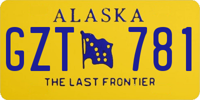 AK license plate GZT781