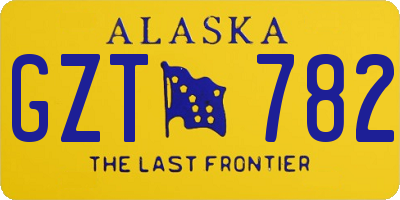 AK license plate GZT782