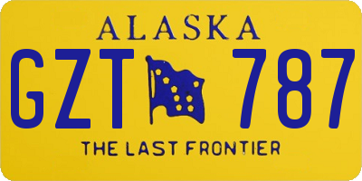 AK license plate GZT787