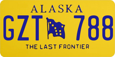 AK license plate GZT788