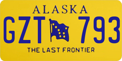 AK license plate GZT793