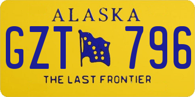 AK license plate GZT796