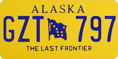 AK license plate GZT797