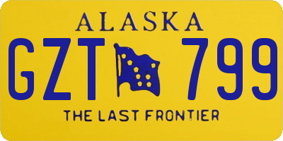 AK license plate GZT799