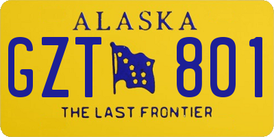 AK license plate GZT801