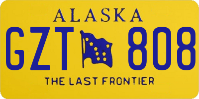 AK license plate GZT808