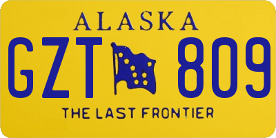 AK license plate GZT809