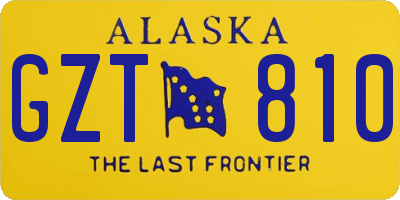 AK license plate GZT810