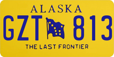 AK license plate GZT813