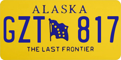 AK license plate GZT817