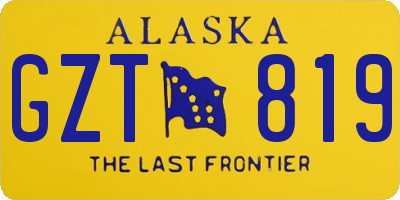 AK license plate GZT819