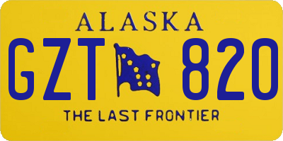 AK license plate GZT820