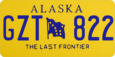 AK license plate GZT822