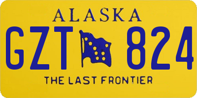 AK license plate GZT824