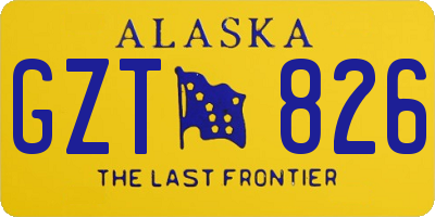 AK license plate GZT826