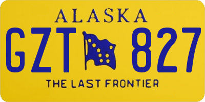 AK license plate GZT827