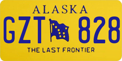 AK license plate GZT828