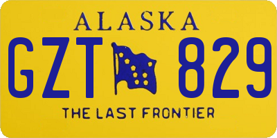 AK license plate GZT829