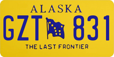 AK license plate GZT831