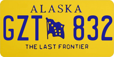 AK license plate GZT832