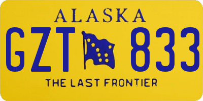 AK license plate GZT833