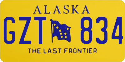 AK license plate GZT834