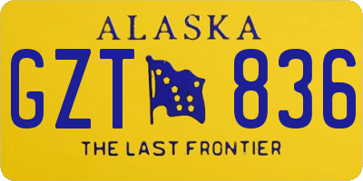 AK license plate GZT836