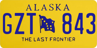 AK license plate GZT843