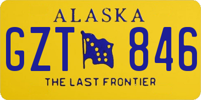 AK license plate GZT846