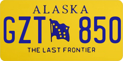 AK license plate GZT850