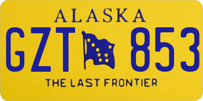 AK license plate GZT853