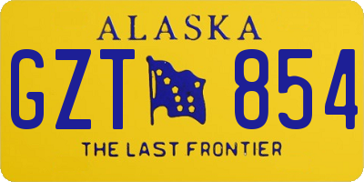 AK license plate GZT854