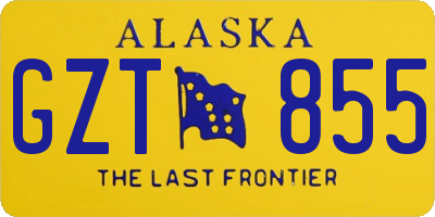 AK license plate GZT855