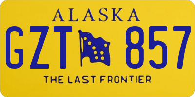 AK license plate GZT857