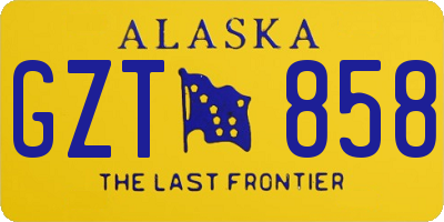 AK license plate GZT858