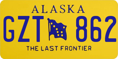 AK license plate GZT862