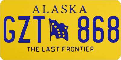 AK license plate GZT868