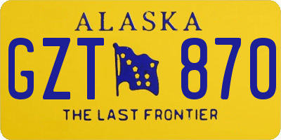 AK license plate GZT870