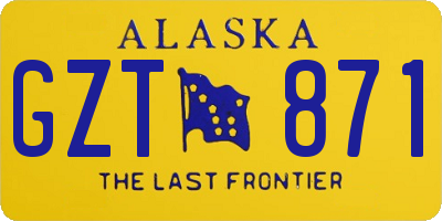 AK license plate GZT871