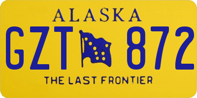 AK license plate GZT872