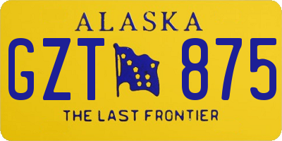 AK license plate GZT875