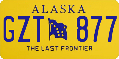 AK license plate GZT877