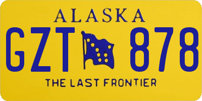 AK license plate GZT878