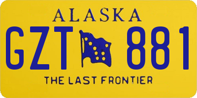 AK license plate GZT881