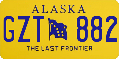 AK license plate GZT882