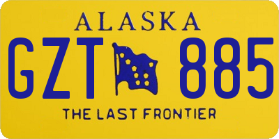 AK license plate GZT885